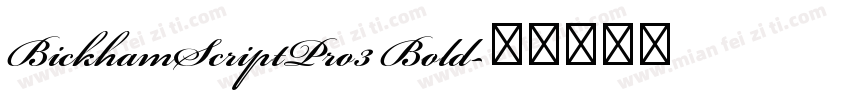 BickhamScriptPro3 Bold字体转换